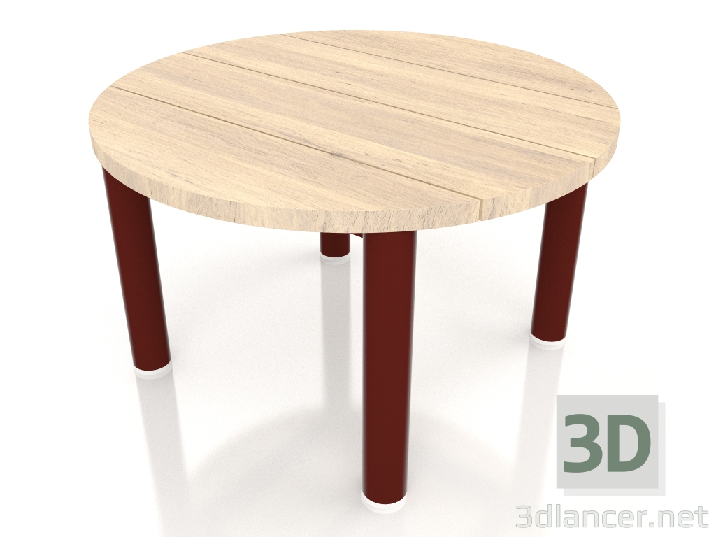 modello 3D Tavolino P 60 (Rosso vino, legno Iroko) - anteprima