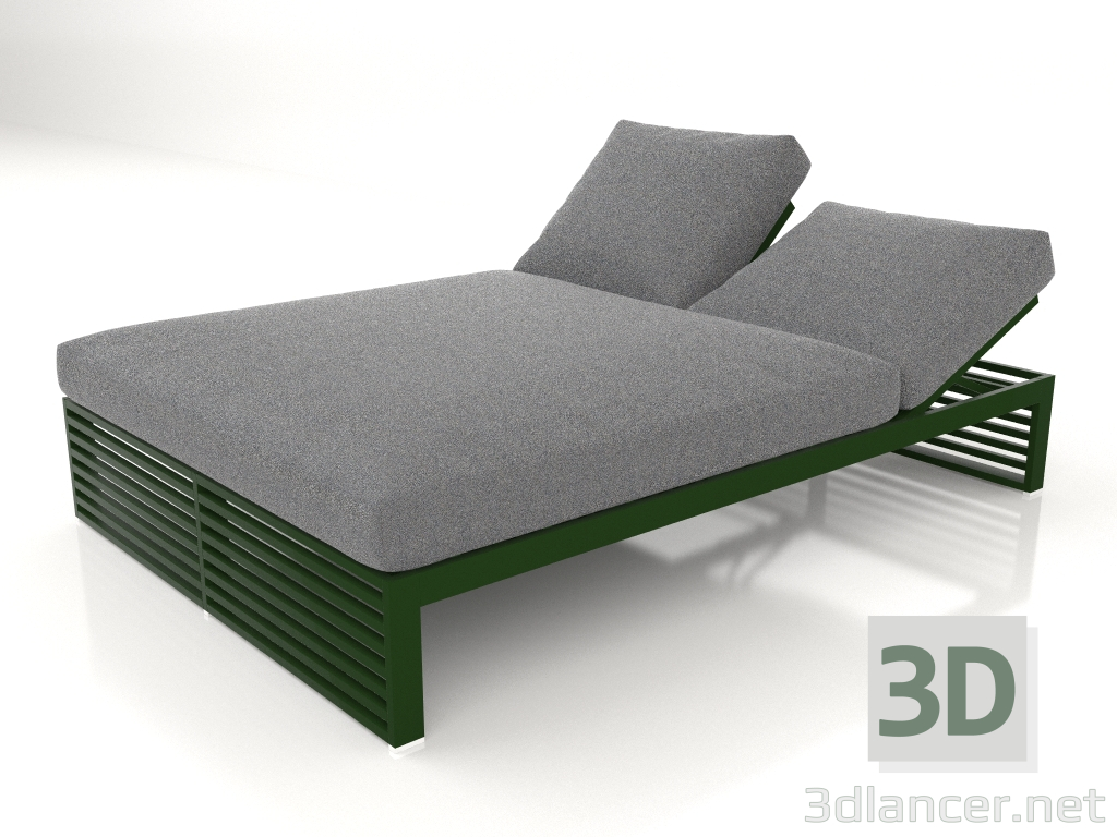 3d model Bed for rest 140 (Bottle green) - preview