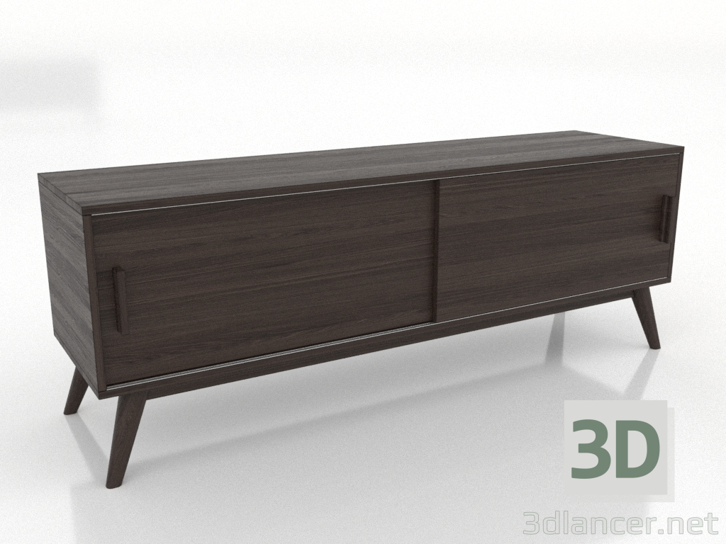 3d model TV cabinet 2 1500 mm (ash walnut) - preview 3d model TV cabinet 2 1500 mm (ash walnut) - preview