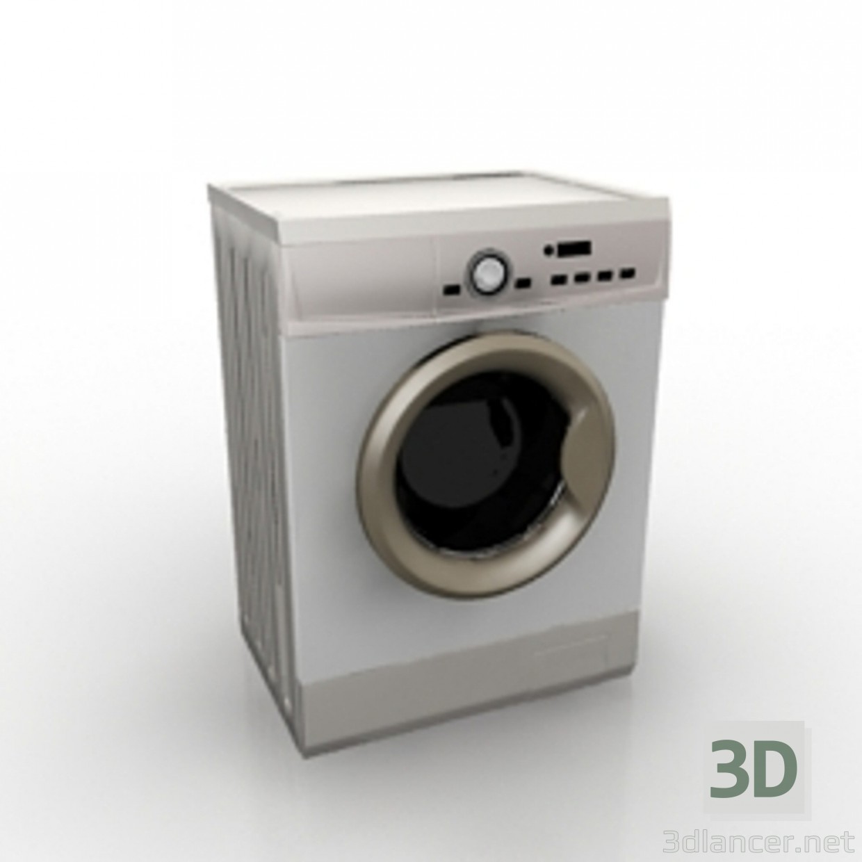 Lavadora Con Las Ruedas De Coche, Representación 3D Stock de