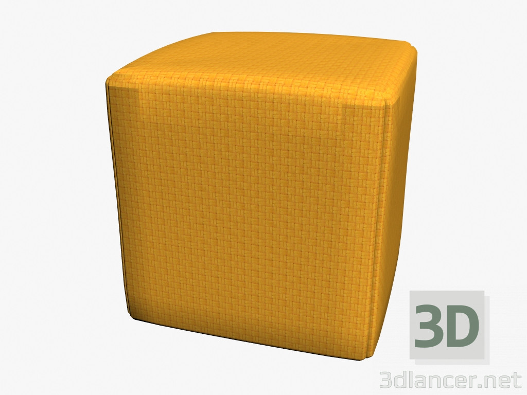 modèle 3D Cubo pouf Stone - preview