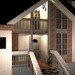modello 3D Casa con portico - anteprima