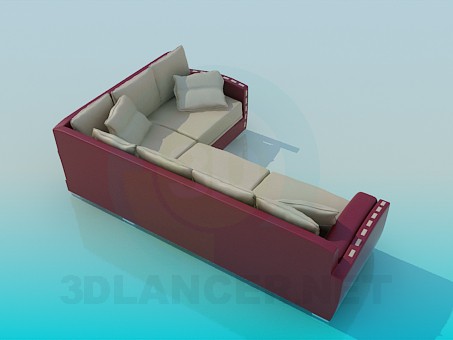 3d модель Мягкий уголок – превью 3d модель Мягкий уголок – превью