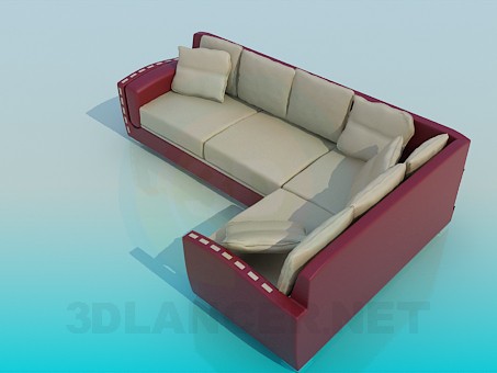 3d модель Мягкий уголок – превью 3d модель Мягкий уголок – превью