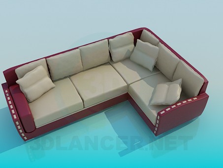 3d модель Мягкий уголок – превью 3d модель Мягкий уголок – превью