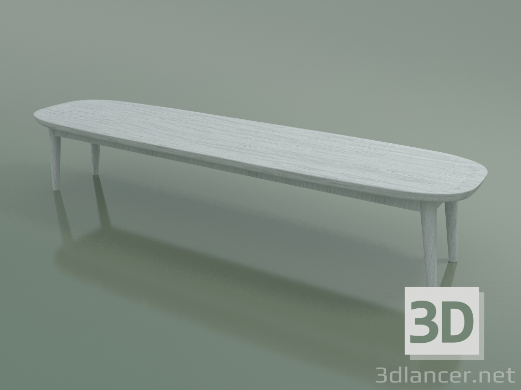 modello 3D Tavolino ovale (248 R, bianco) - anteprima