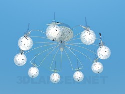 Chandelier with illuminated balls