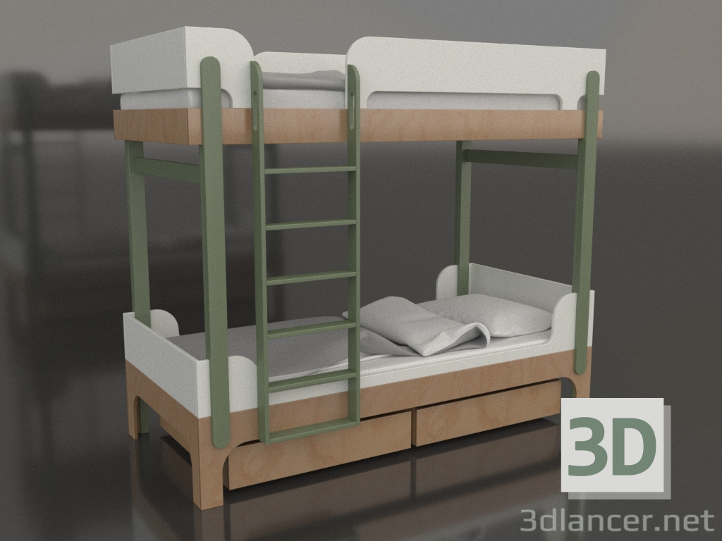 3 डी मॉडल चारपाई बिस्तर ट्यून जे (UGTJA2) - पूर्वावलोकन