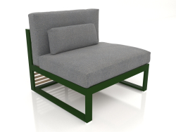 Modular sofa, section 3, high back (Bottle green)