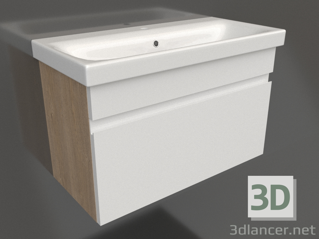 3D Modell Hängeschrank 80 cm (SRT0108DB) - Vorschau