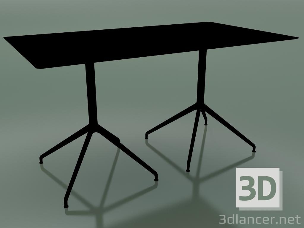 3d модель Стол прямоугольный с двойной базой 5737 (H 72,5 - 79x139 cm, Black, V39) – превью