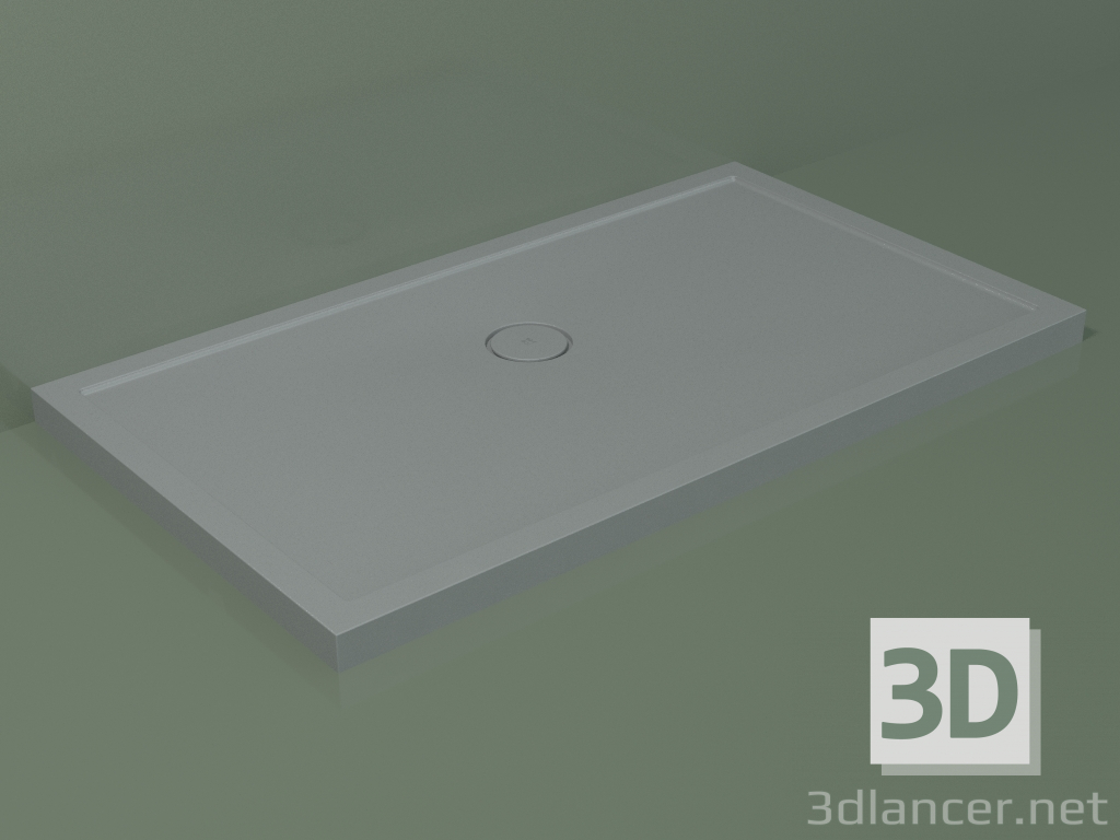 3D modeli Duş teknesi Medio (30UM0122, Gümüş Gri C35, 140x80 cm) - önizleme