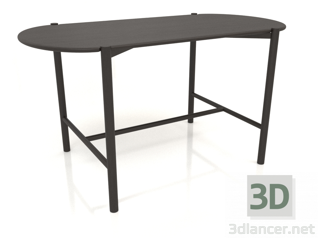 modello 3D Tavolo da pranzo DT 08 (1400x740x754, legno marrone scuro) - anteprima