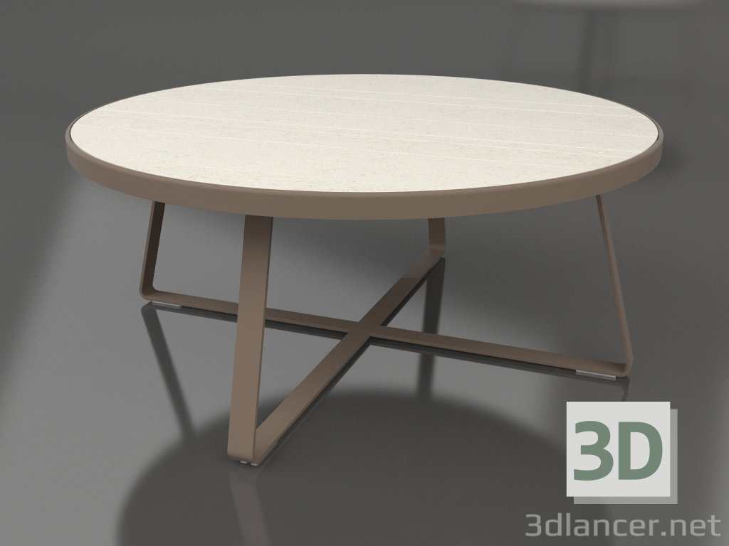 modello 3D Tavolo da pranzo rotondo Ø175 (DEKTON Danae, Bronzo) - anteprima