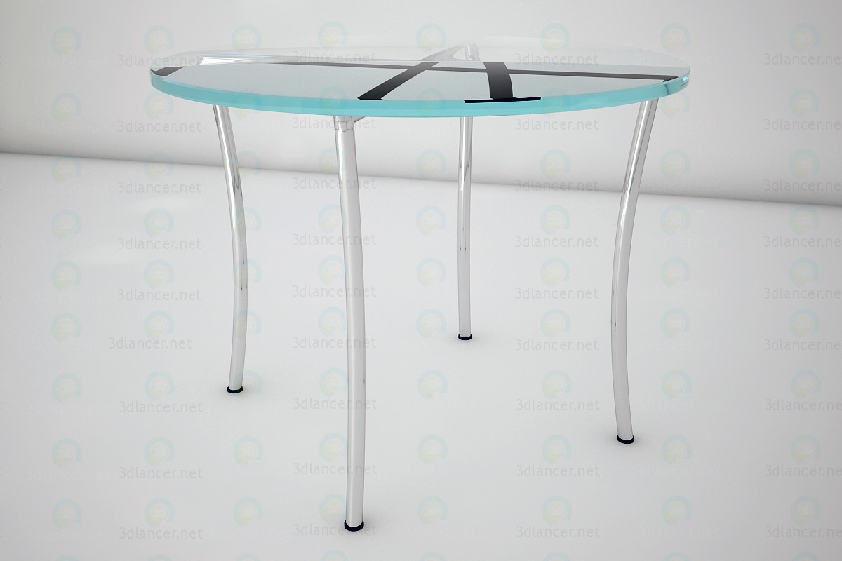 Modelo 3d Mesa de vidro - preview