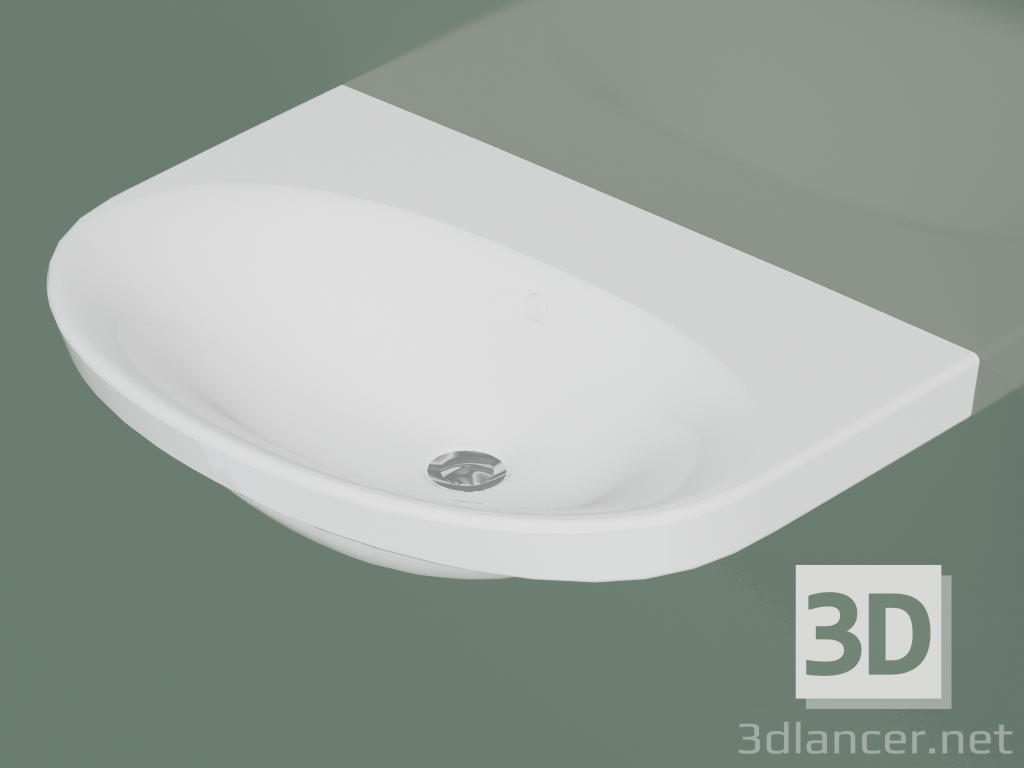 modello 3D Lavabo bagno Nautic 5570 (55709901, 70 cm) - anteprima