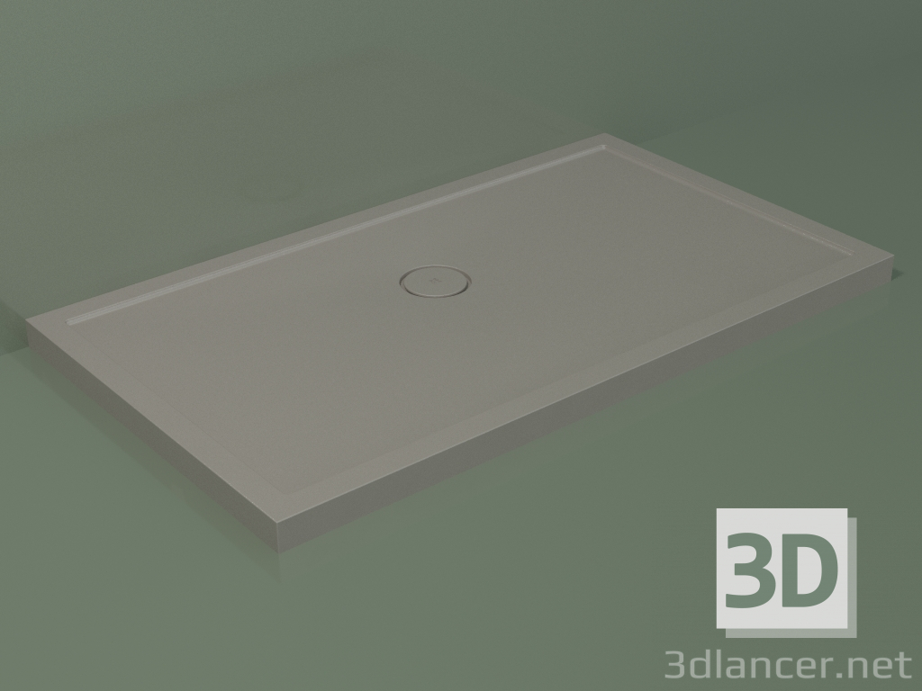 modello 3D Piatto doccia Medio (30UM0122, Clay C37, 140x80 cm) - anteprima