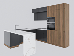 Cozinha moderna no estilo do minimalismo