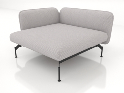 Sofa module 1.5 seater deep with armrest 85 on the left (leather upholstery on the outside)