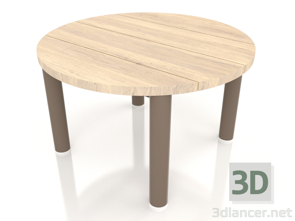 3d модель Стол журнальный D 60 (Bronze, Iroko wood) – превью