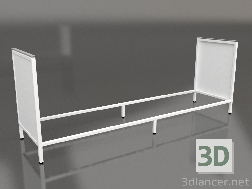 3d model Isla V1 (pared) en 60 marco 4 (blanco) - vista previa