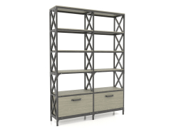 Rack with drawers (2 sections)