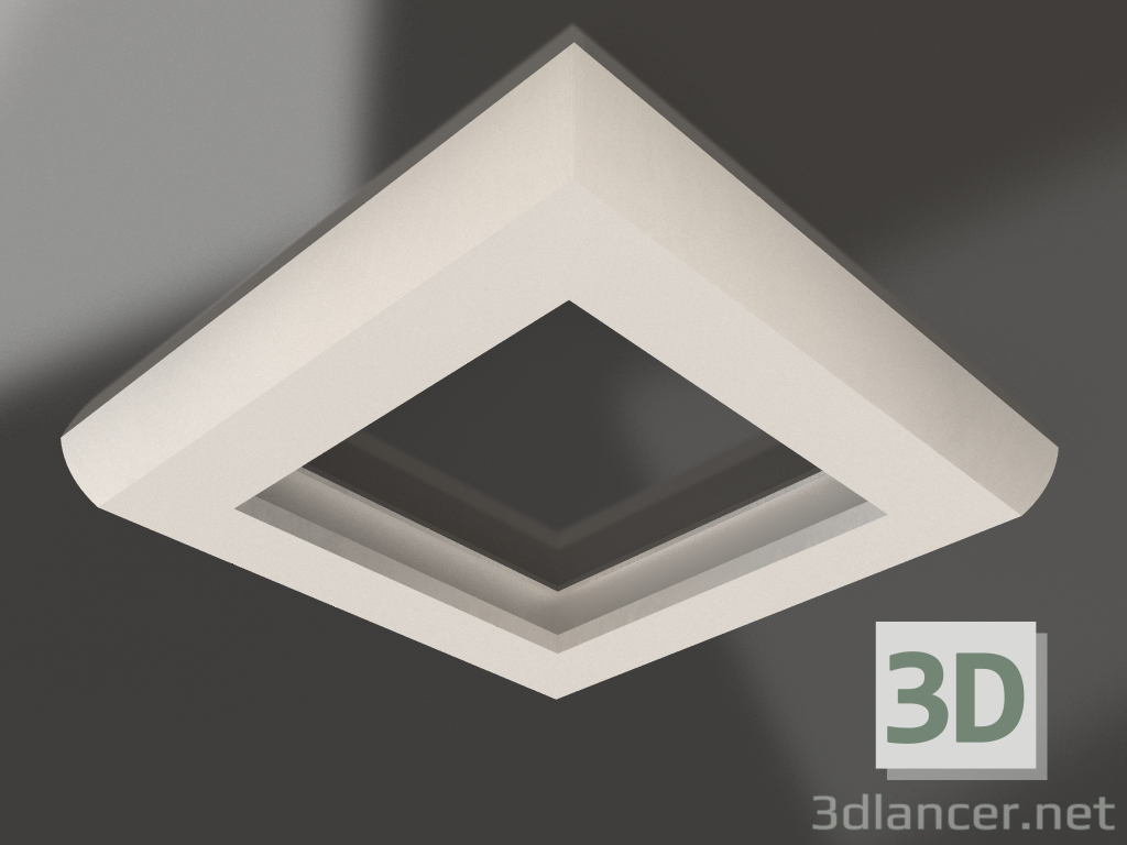 3d model Plaster ceiling cornice with lighting KGC 047 (57x92) overhead - preview