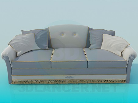 3d model Gray sofa - preview