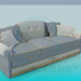 3d модель Серый диван – превью
