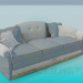 3d model Gray sofa - preview