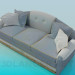 3d модель Сірий диван – превью