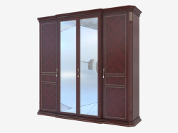 Шкаф 4-х дверный с зеркалом (2456х2337х693)