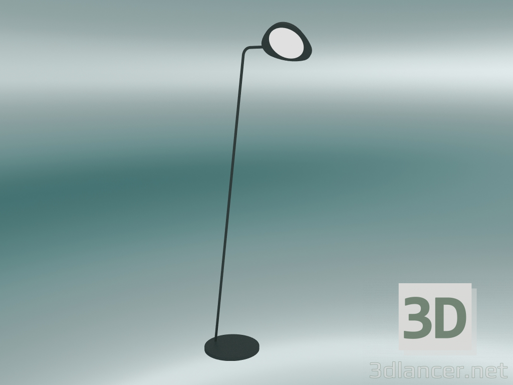 modello 3D Lampada da terra Foglia (Verde scuro) - anteprima