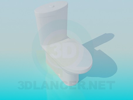modelo 3D Inodoro con tanque - escuchar modelo 3D Inodoro con tanque - escuchar
