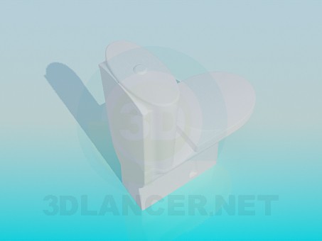 modelo 3D Inodoro con tanque - escuchar modelo 3D Inodoro con tanque - escuchar