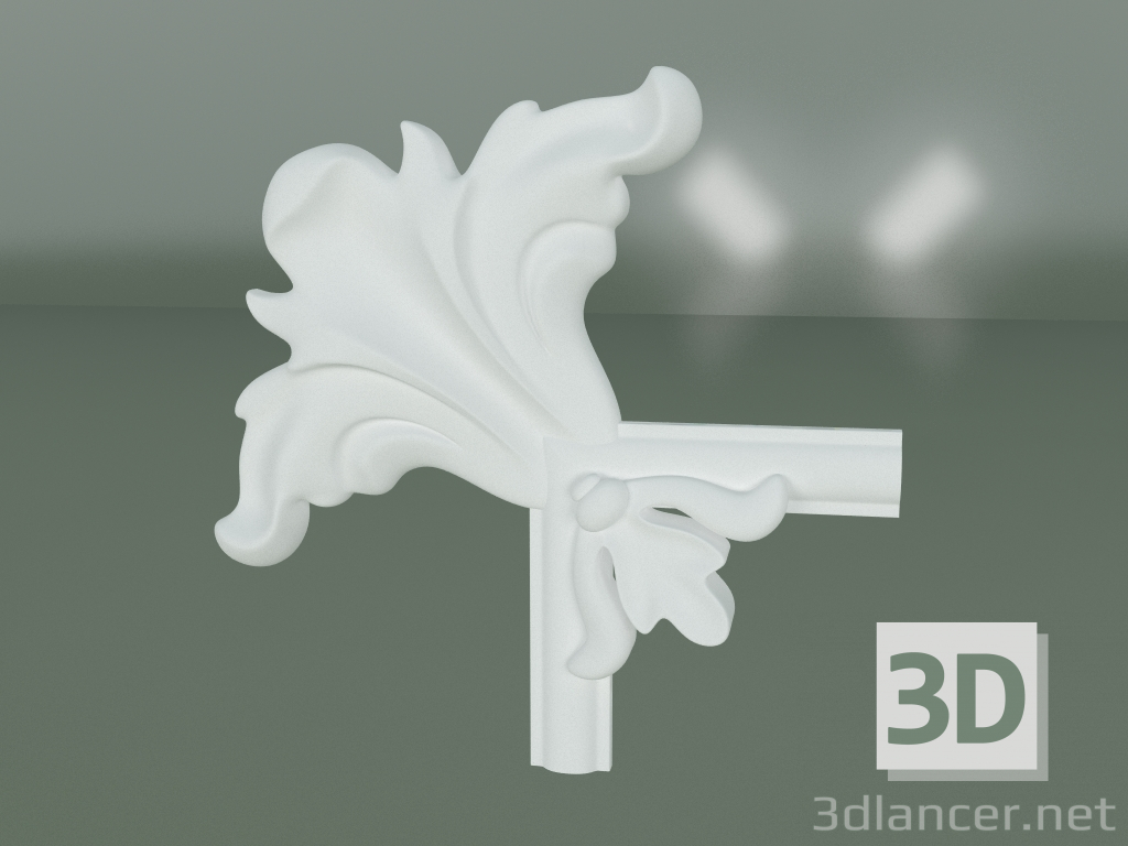 modello 3D Elemento decorativo in stucco ED080 - anteprima