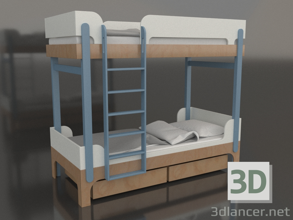 3 डी मॉडल चारपाई बिस्तर ट्यून जे (UZTJA2) - पूर्वावलोकन