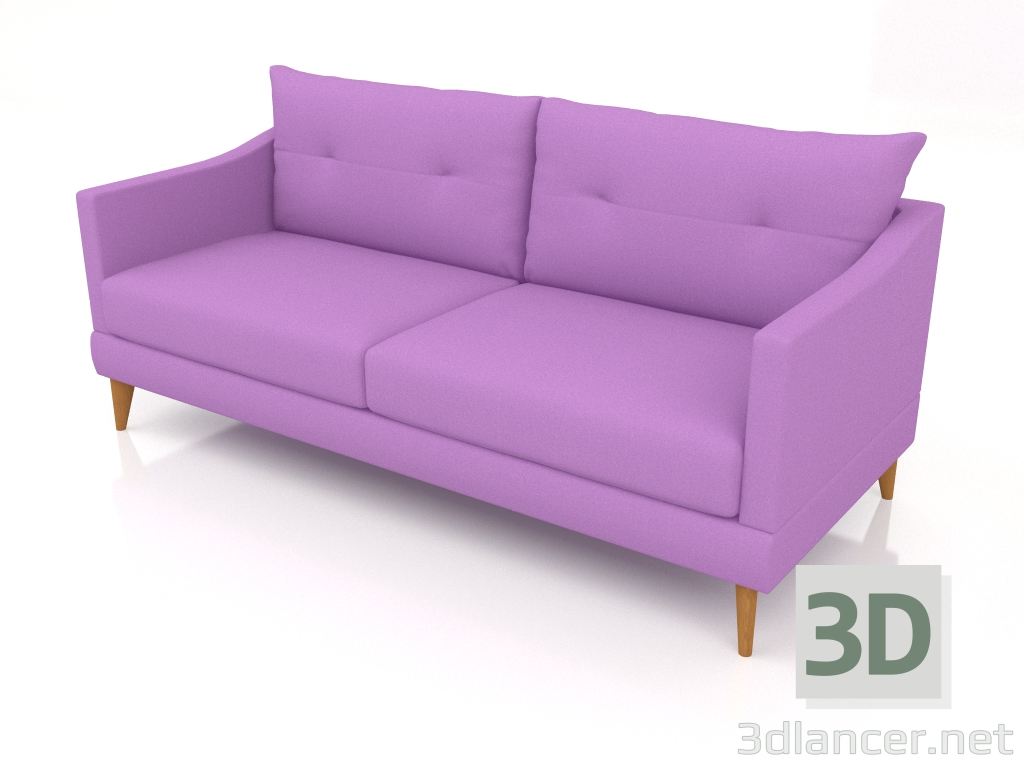 3d model Polar straight 3-seater sofa - preview