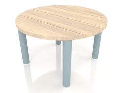 Coffee table D 60 (Blue grey, Iroko wood)