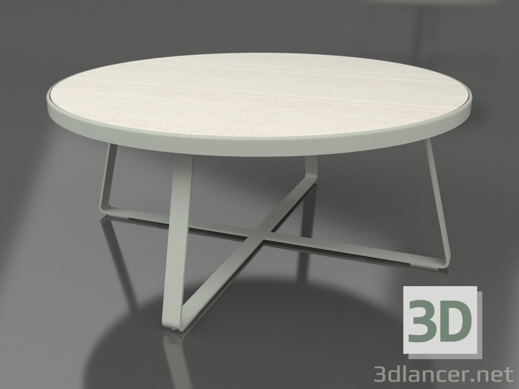 3D modeli Yuvarlak yemek masası Ø175 (DEKTON Danae, Çimento grisi) - önizleme