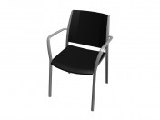 Stackable chair with armrests