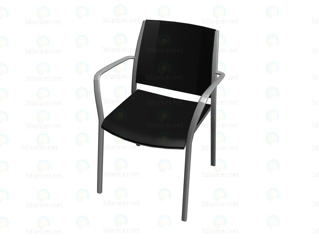 3d model Silla apilable con apoyabrazos - vista previa