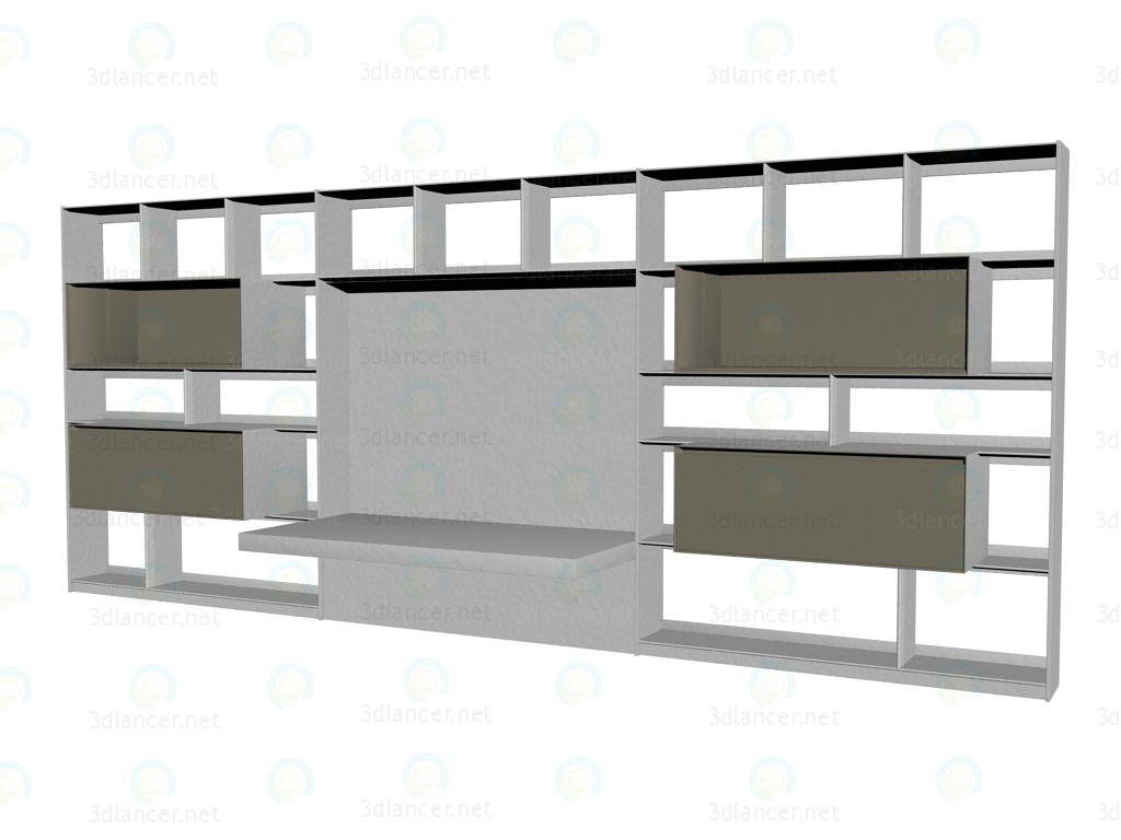 3d модель Мебельная система (стеллаж) FC0909 – превью