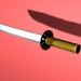 3d model weapon-steel katana samurai sword - preview