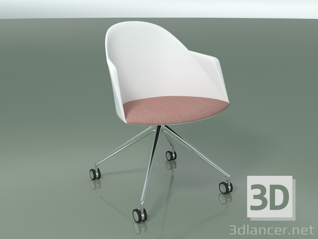 3D modeli Sandalye 2233 (4 tekerlekli, CRO, PC00001 polipropilen, minderli) - önizleme