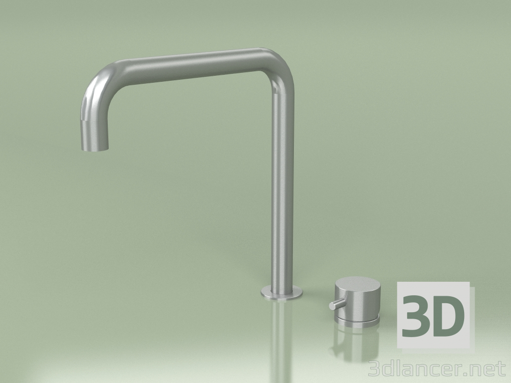 modello 3D Miscelatore lavello cucina con miscelatore esterno e bocca girevole (409, AS) - anteprima