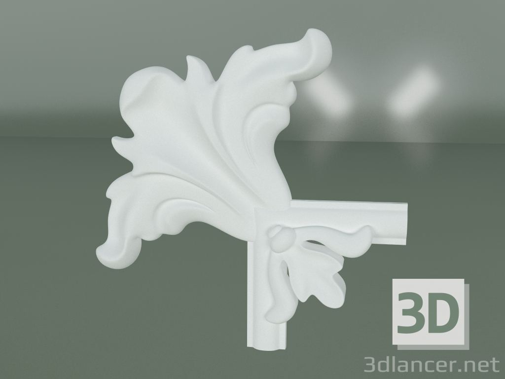 modello 3D Elemento decorativo in stucco ED080-1 - anteprima