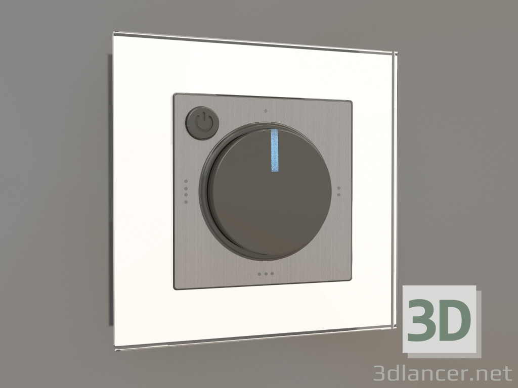 3d model Thermoregulator electromechanical for underfloor heating (glossy nickel) - preview