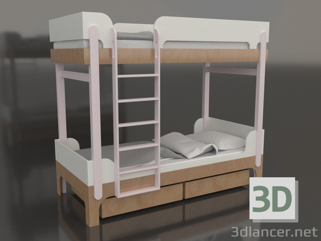 3 डी मॉडल चारपाई बिस्तर ट्यून जे (UPTJA2) - पूर्वावलोकन