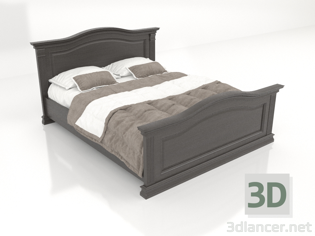 3 डी मॉडल डबल बेड 1600x2000 - पूर्वावलोकन